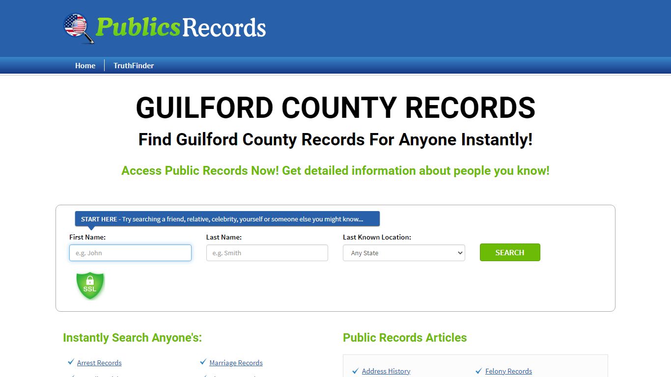 Find Guilford County Records For Anyone